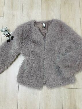 Faux Fur Taupe Women's Jacket